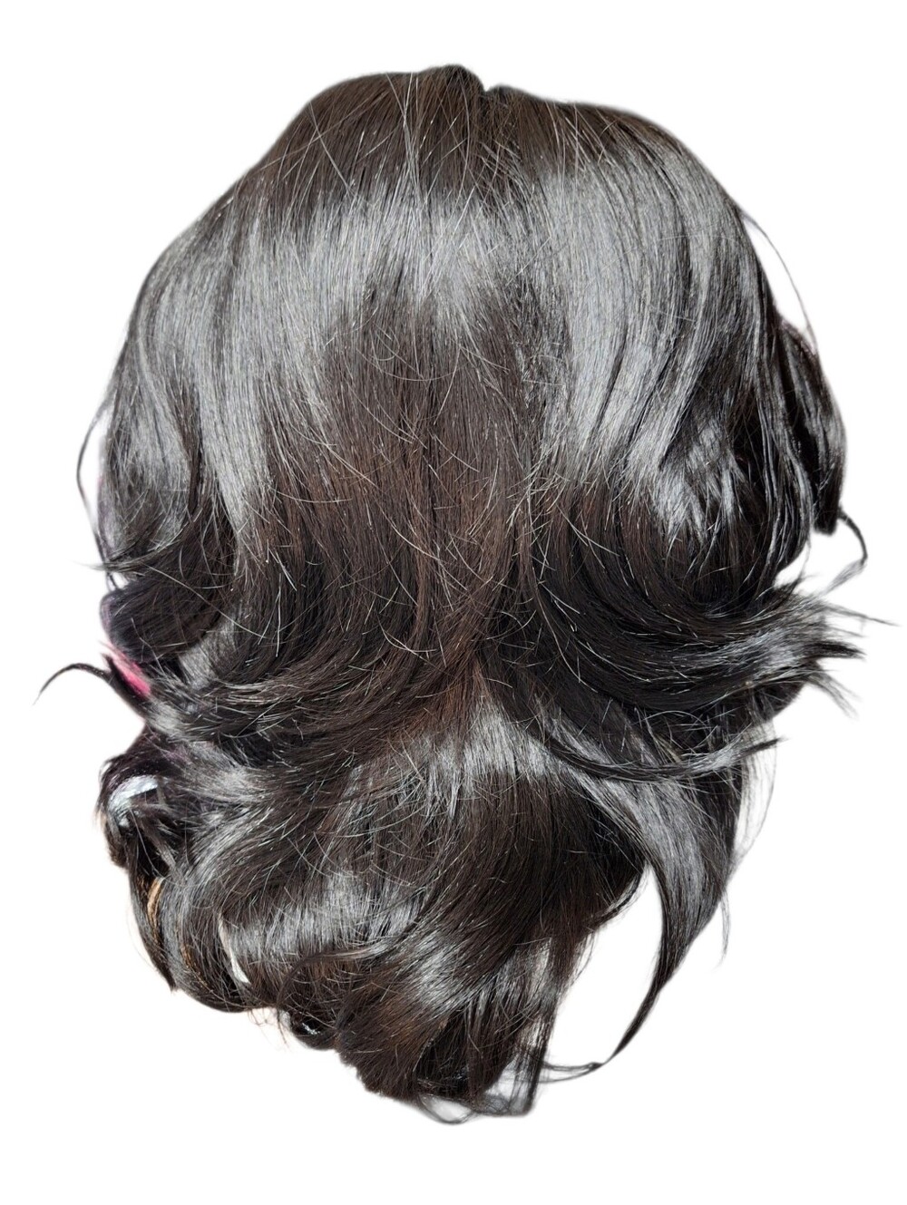 Black  Layered Synethic 18 Inch Wig - Shiny & Soft - NEW